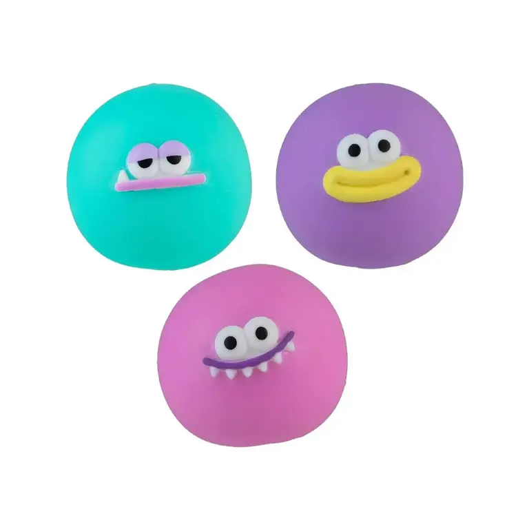 Orb Squishy Funny Face Balls Single Assorted