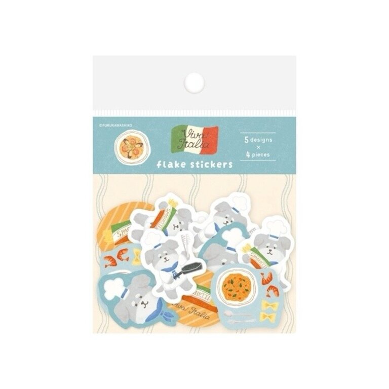 Furukawashiko Dog Pasta Flake Sticker Pack