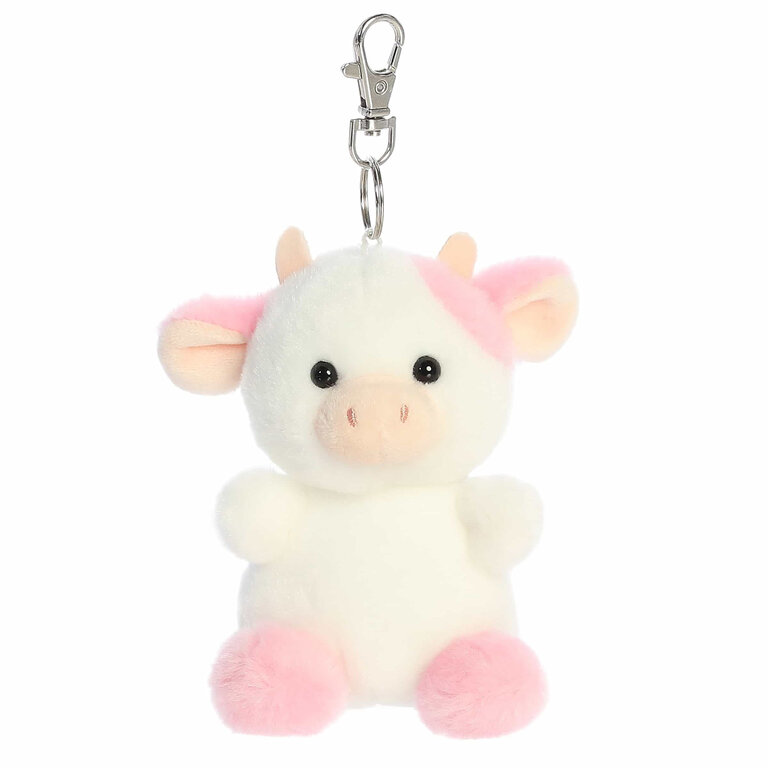 Aurora Palm Pals Clip-On Belle Strawberry Cow Keychain