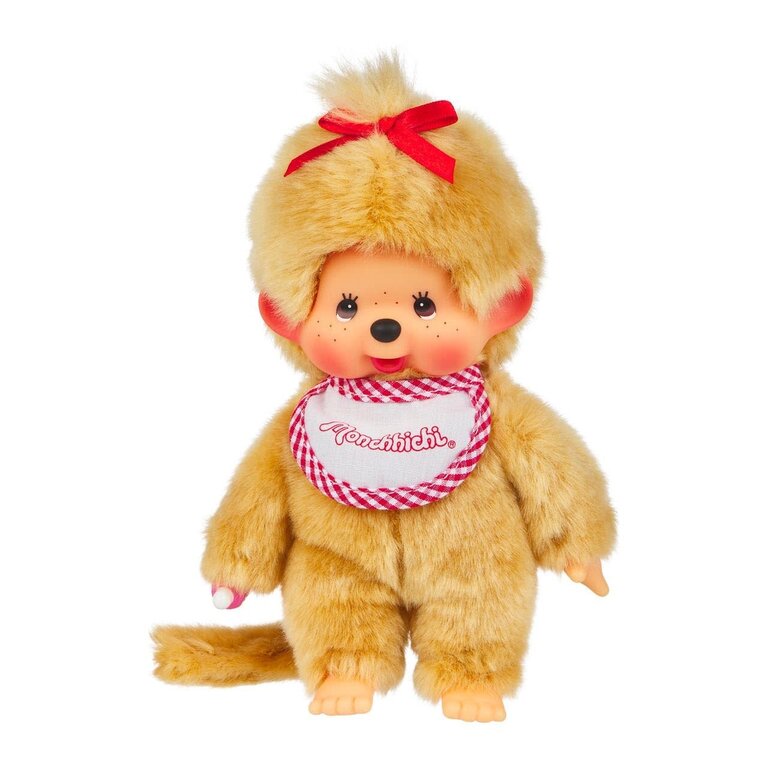 Sekiguchi Monchhichi Blonde Girl Gingham Bib