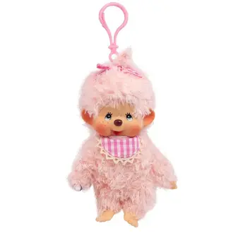 Sekiguchi Monchhichi Fluff Pink Clip