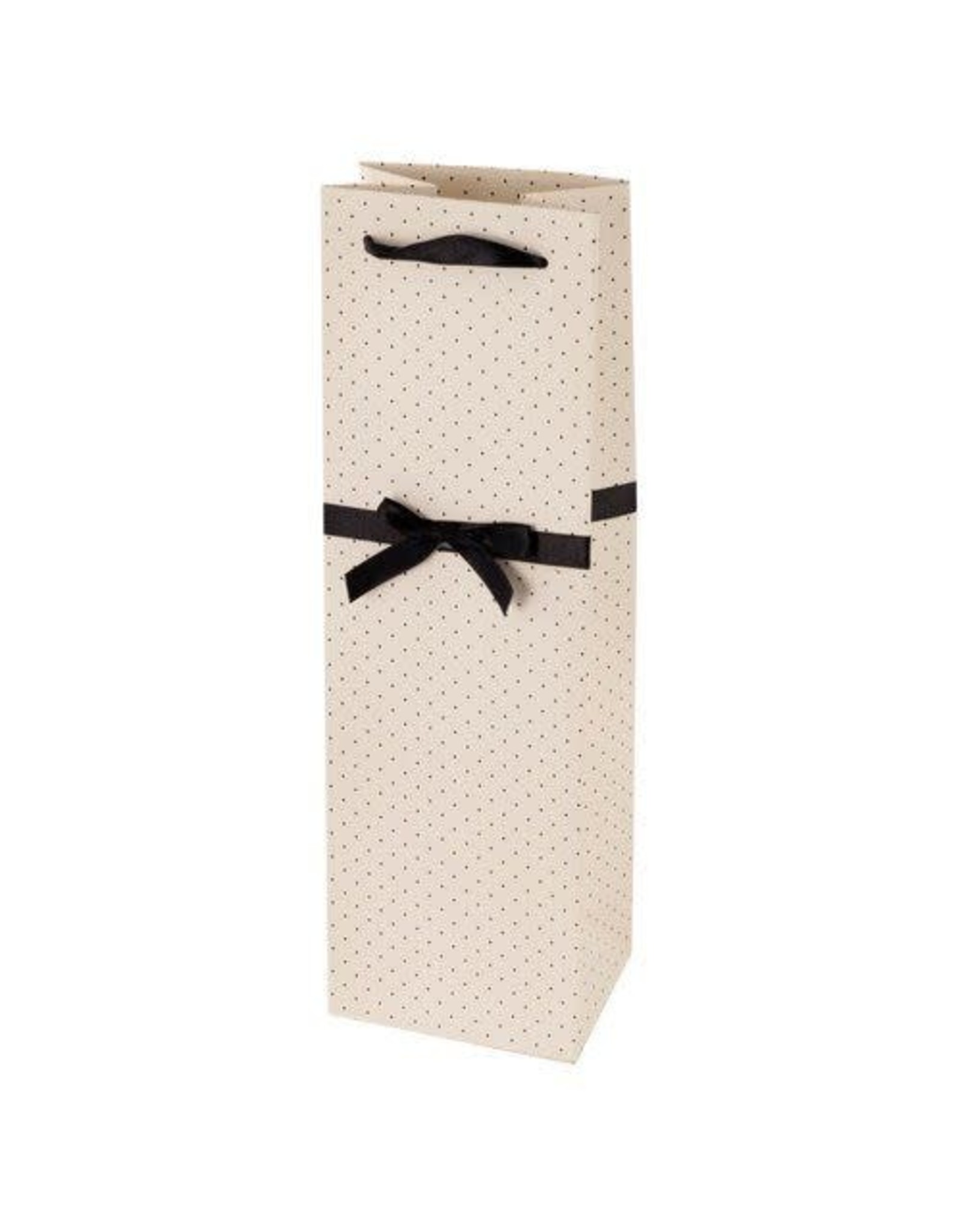 Elegant White w/ Black Dots Gift Bag #0227