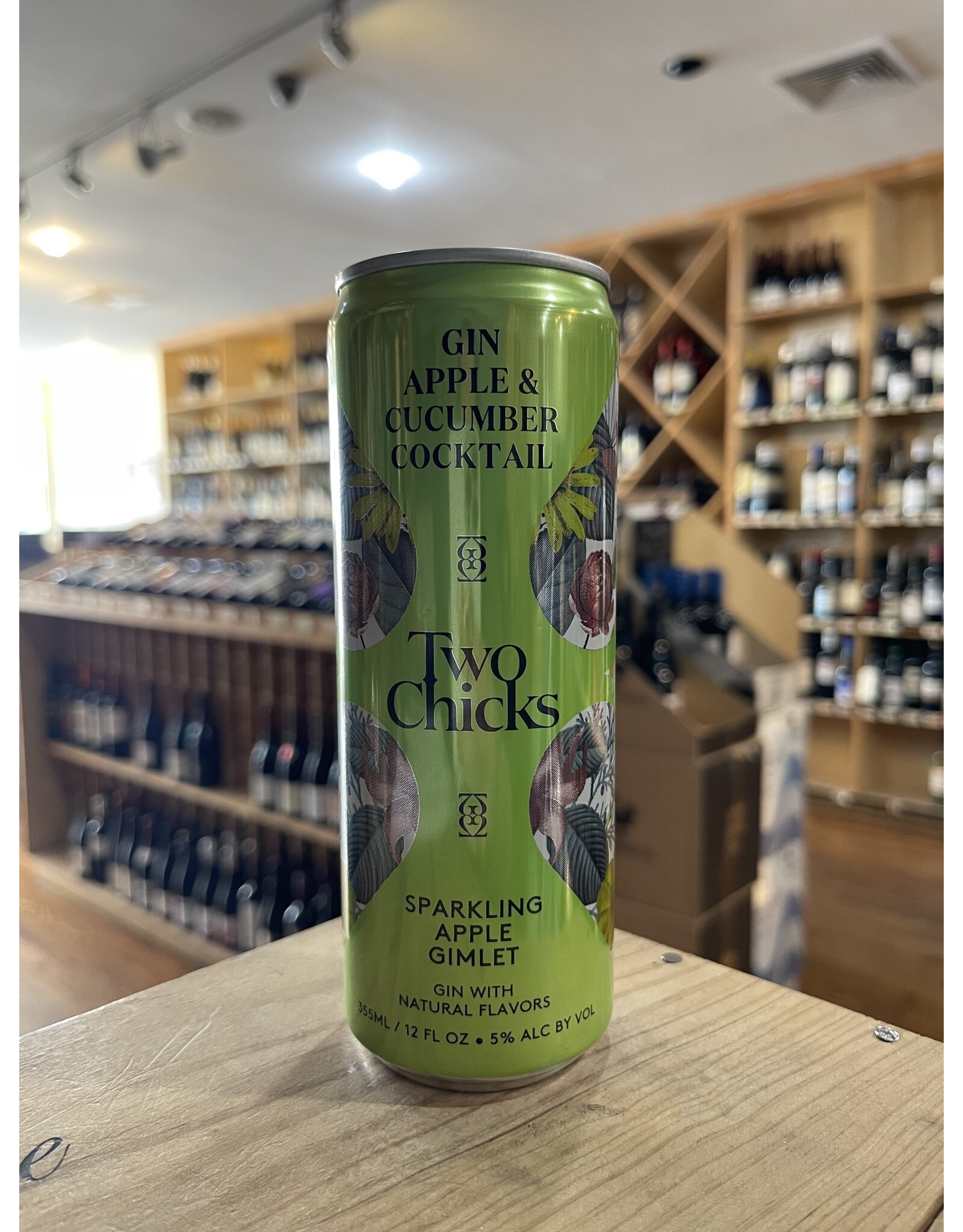 USA Two Chicks Gin Apple & Cucumber Cocktail 355ml