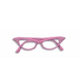 GLASSES-50'S RHINESTONECLEAR LENS, PINK