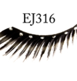 EYELASH-BLACK W/STONE #316