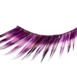 EYELASH-FEATHERED, PURPLE/BLK