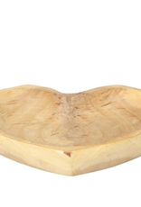 TRAY-WOOD-HEART SHAPE, 9-1/2"L x 6-1/4”