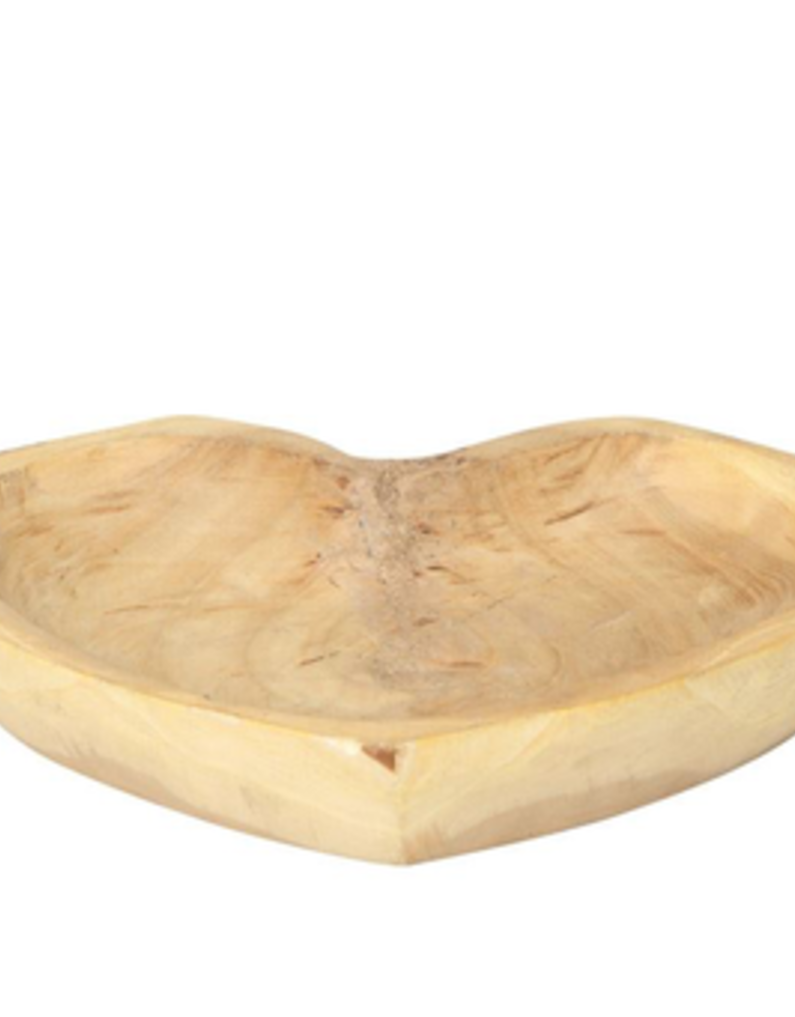 TRAY-WOOD-HEART SHAPE, 9-1/2"L x 6-1/4”