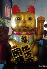 LUCKY CAT, GOLD, X-LARGE