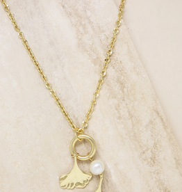 NECKLACE-AQUATIC, PEARL & GOLD