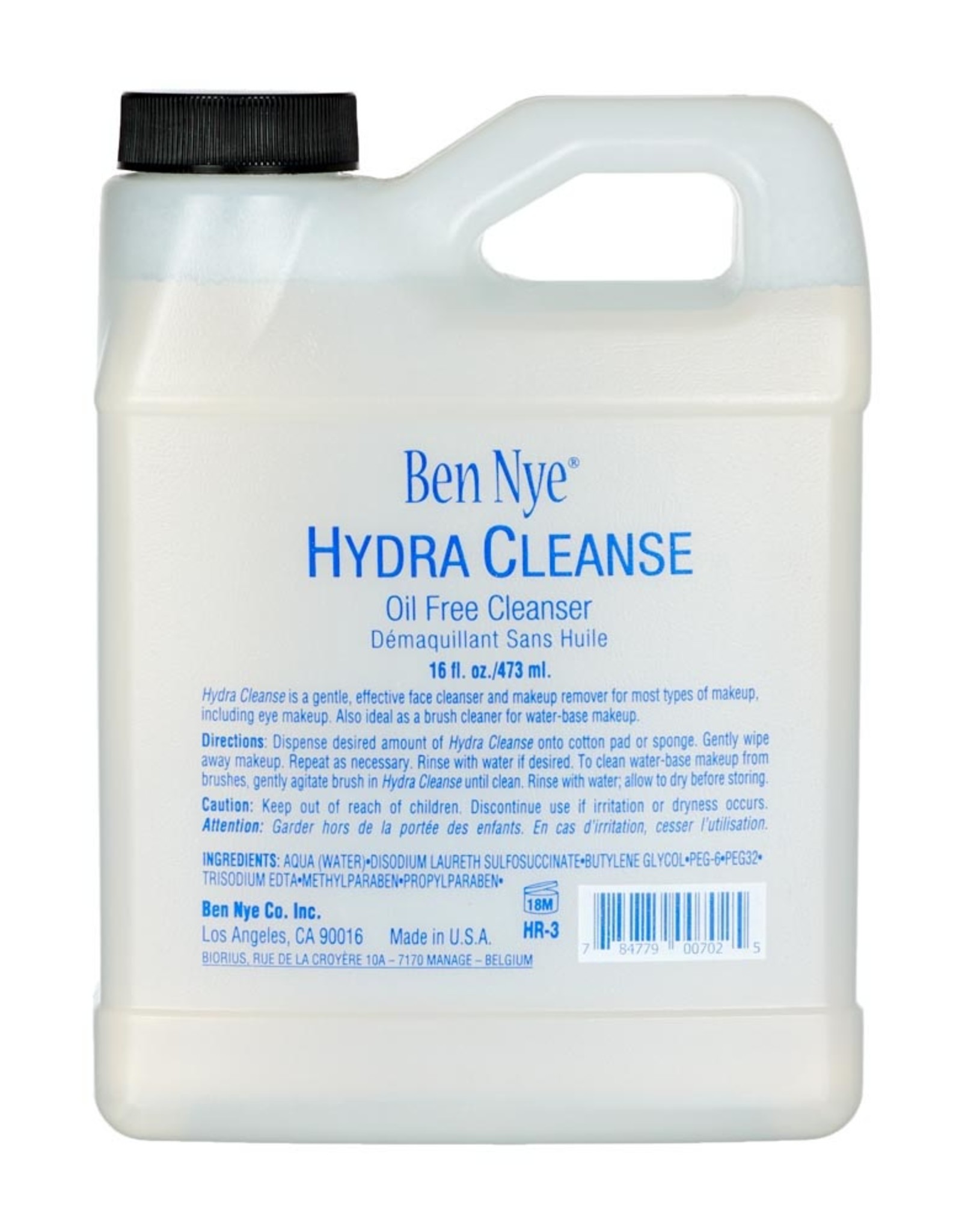 Ben Nye HYDRA CLEANSE, 16 FL OZ,OIL-FREE REMOVER*DISC