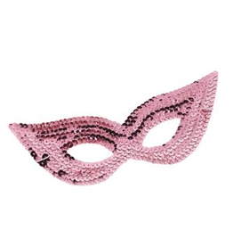 MASK-SEQUIN HARLEQUIN, PINK