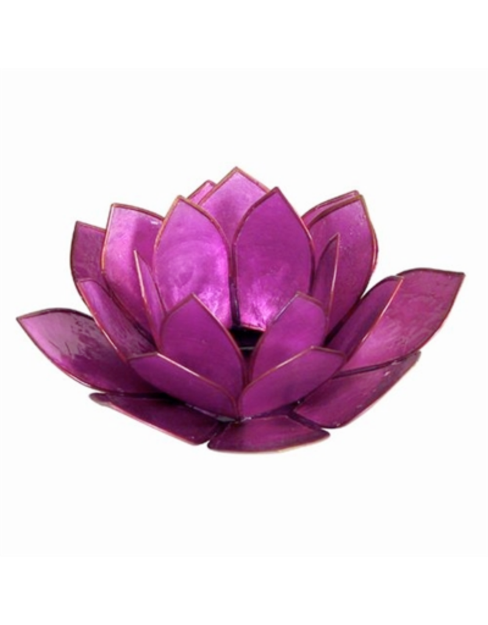 CANDLE-TEALIGHT HOLDER, PEARL LOTUS FLOWER,