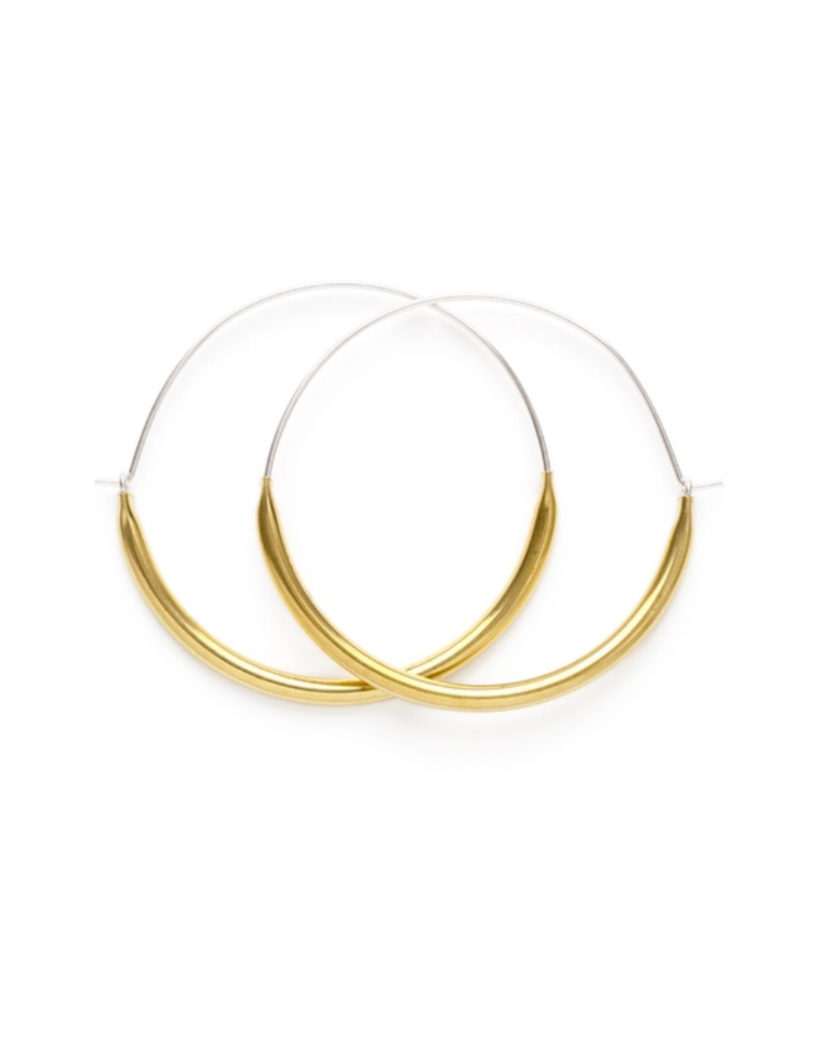 Faire/Minds Eye Design EARRINGS-TUBE HOOPS LG, GOLD