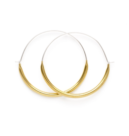 Faire/Minds Eye Design EARRINGS-TUBE HOOPS LG, GOLD