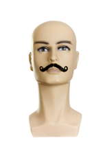 MOUSTACHE-AMBASSADOR V,MIX GREY 35%/MED BRN HUMAN