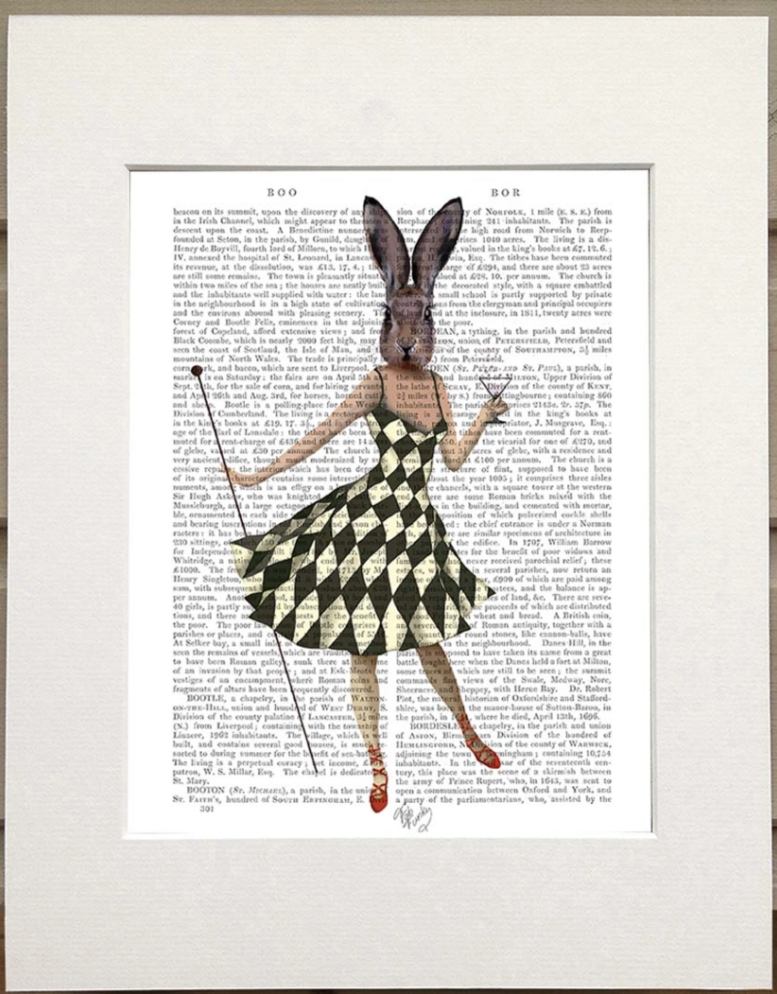 Faire/FabFunky LTD ART PRINT-ANIMAL ON PAGE 11 X 14  (SET I)