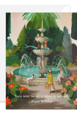 Faire/Janet Hill Studio CARD-BIRTHDAY "SELFIE AT MERMAID FOUNTAIN"