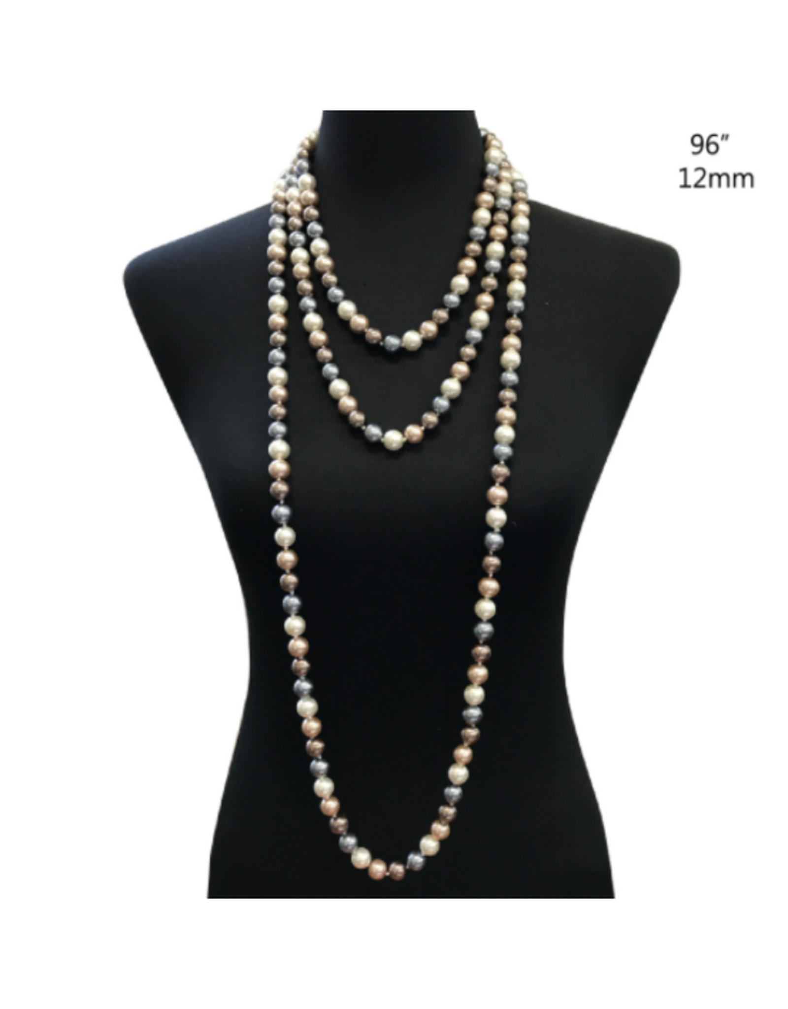 NECKLACE-PEARL 96" 12MM ENDLESS