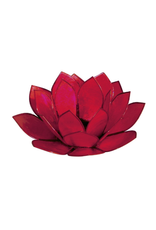 CANDLE-TEALIGHT HOLDER, PEARL LOTUS FLOWER,