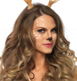 ANIMAL HEADBAND-FAWN HORNS, BROWN