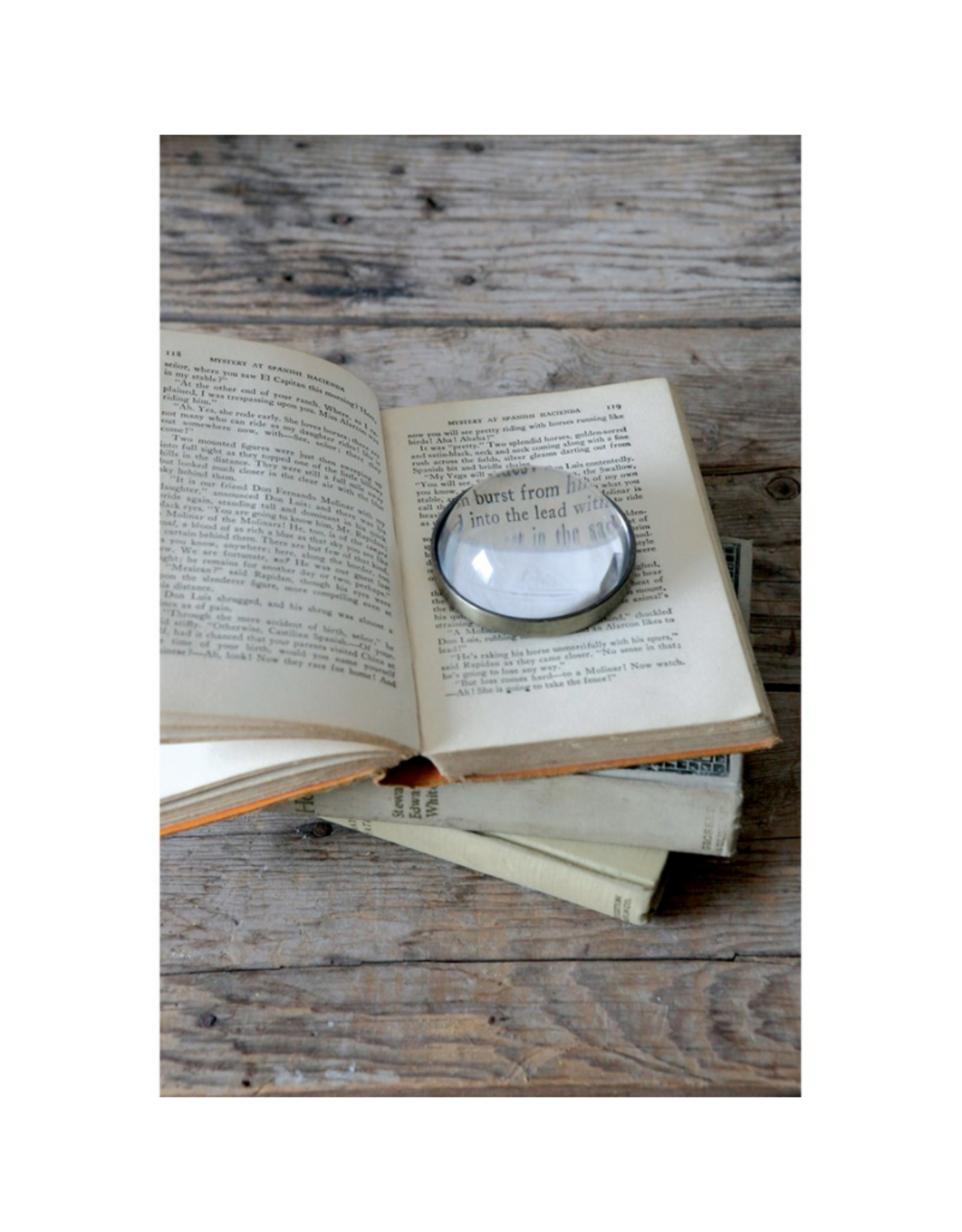 MAGNIFYING GLASS-ROUND GLASS W/METAL, 3"