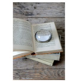 MAGNIFYING GLASS-ROUND GLASS W/METAL, 3"