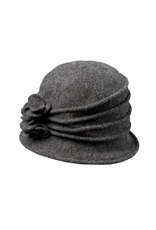 HAT-CLOCHE "GRACE" RUCHED W/ ROSSETTE