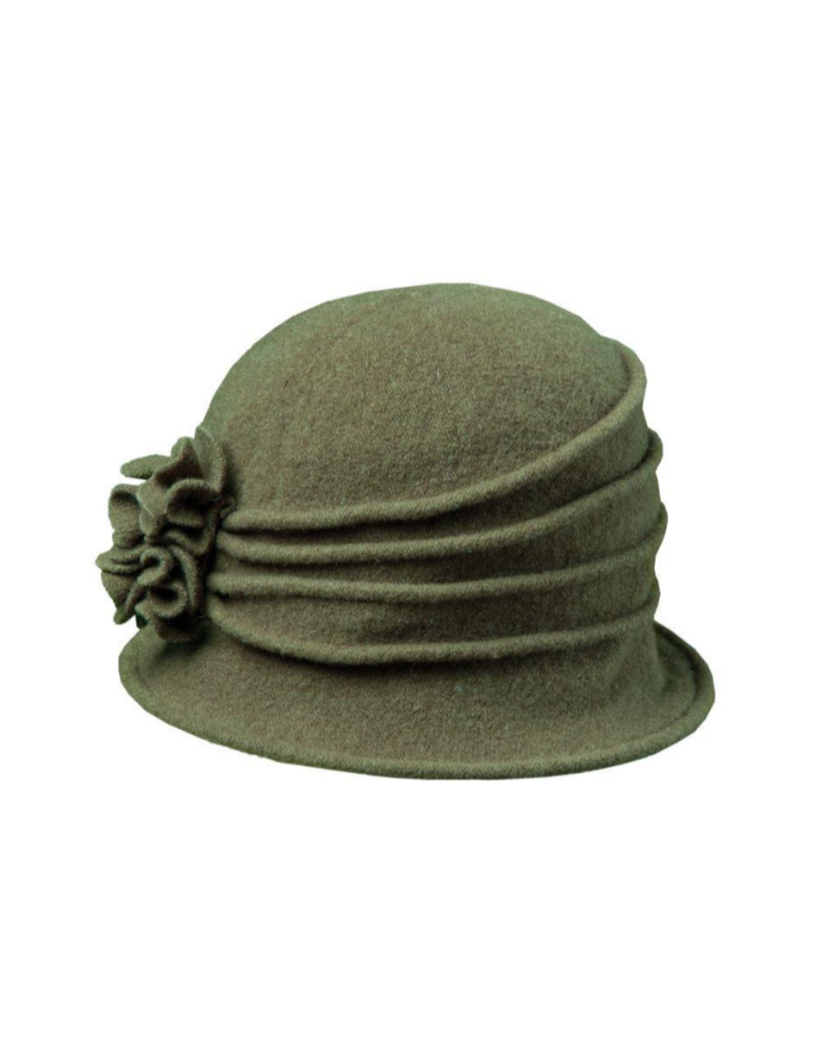 HAT-CLOCHE "GRACE" RUCHED W/ ROSSETTE