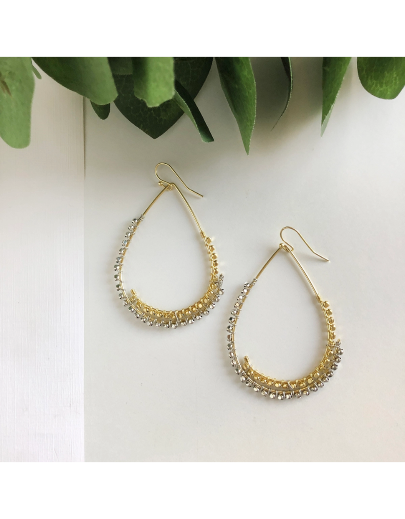 Faire/WorldFinds EARRINGS-OVERLAPPING TEARDROPS