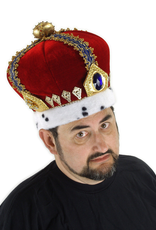 HAT-CROWN-ROYAL KING PLUSH RED W/JEWEL