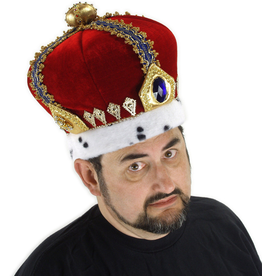HAT-CROWN-ROYAL KING PLUSH RED W/JEWEL