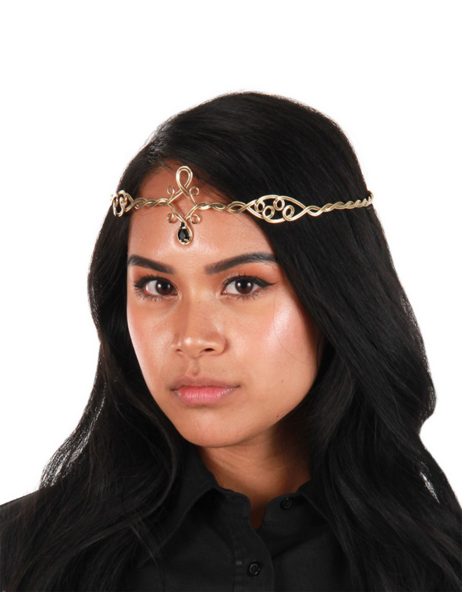 CROWN-ELFISH CIRCLET, GOLD WITH CENTER JEWEL