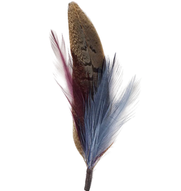 HAT TRIM-FEATHER-PHEASANT HACKLE BLUE/PLUM