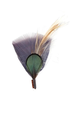 HAT TRIM-FEATHER-PHEASANT TURKEY HACKLE-CHARCOAL/NATURAL