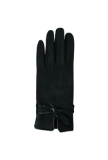 GLOVES-FASHION W/TWISTED BOW, FAUX SUEDE