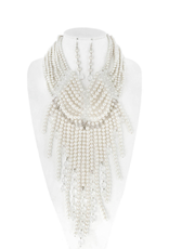 NECKLACE SET-PEARL MULTISTRAND