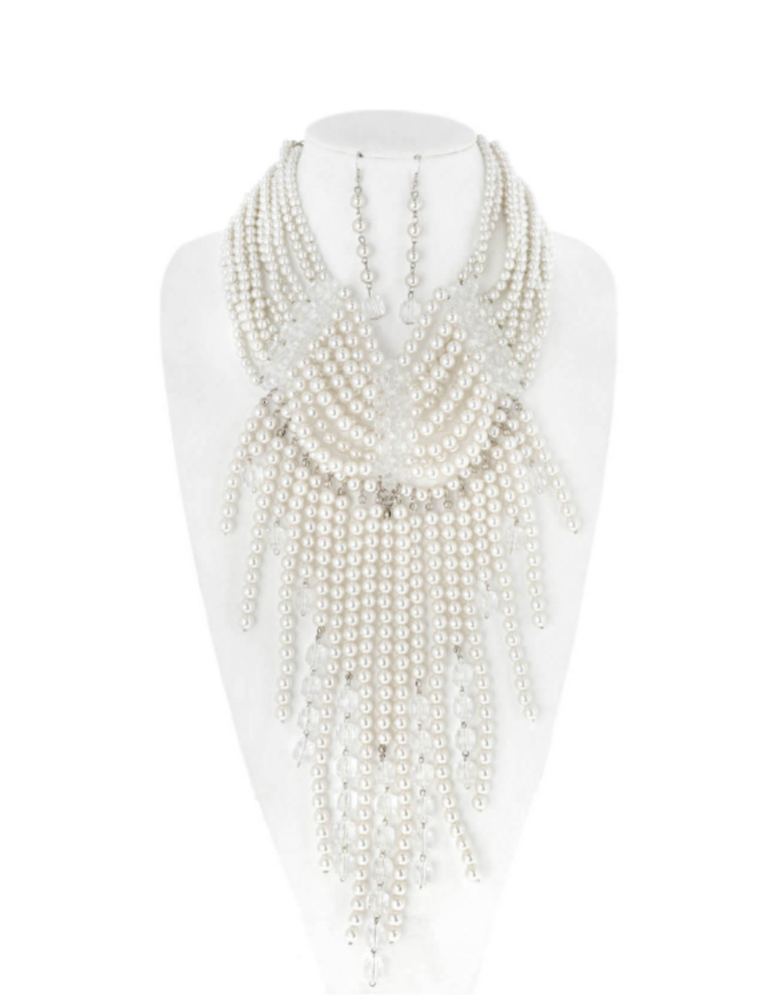 NECKLACE SET-PEARL MULTISTRAND