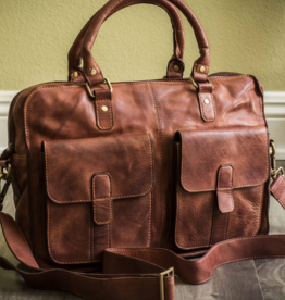 BAG-COMMUTER BRIEFCASE BROWN