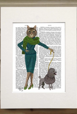 Faire/FabFunky LTD ART PRINT-ANIMAL ON PAGE, 11 X 14  (SET IIl)