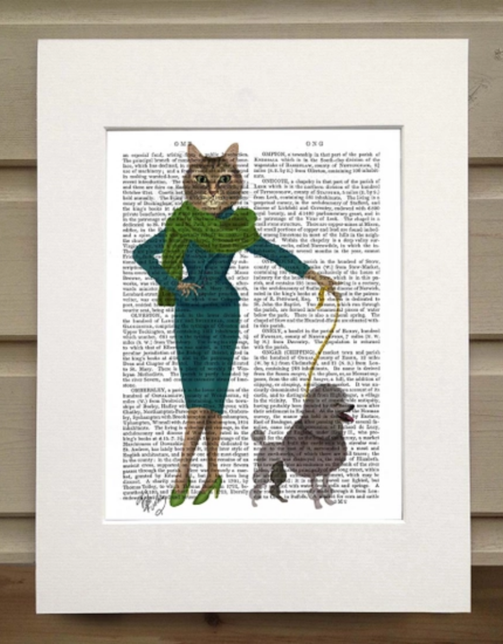 Faire/FabFunky LTD ART PRINT-ANIMAL ON PAGE, 11 X 14  (SET IIl)