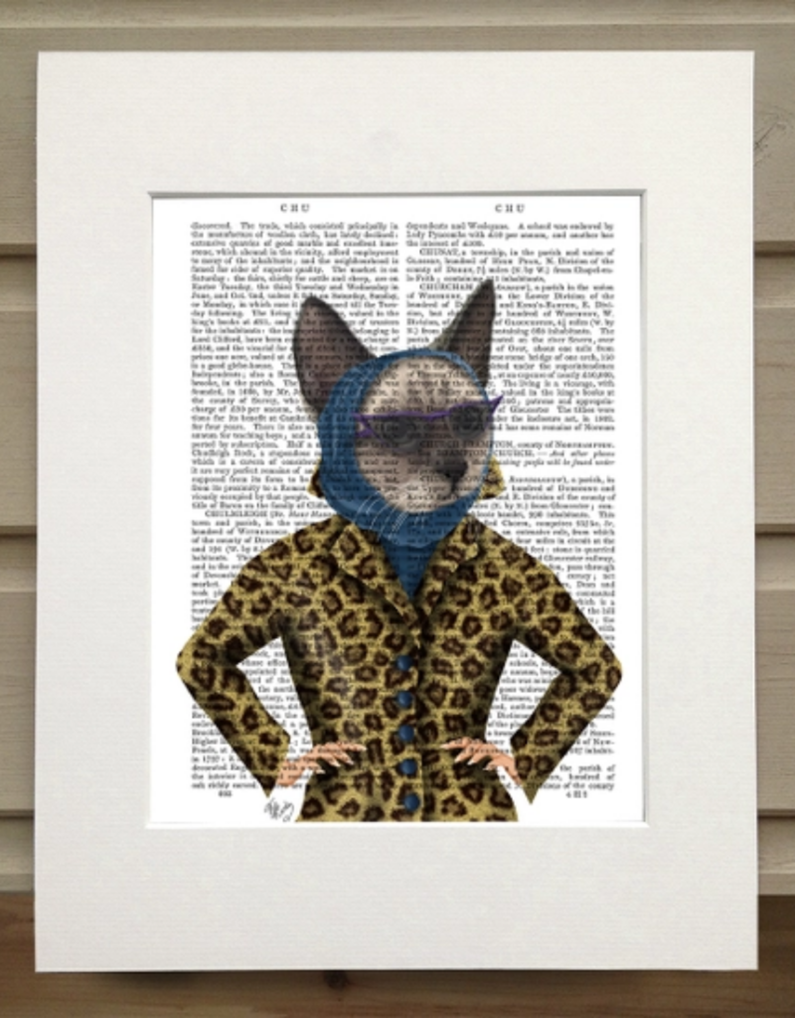 Faire/FabFunky LTD ART PRINT-ANIMAL ON PAGE, 11 X 14  (SET IIl)