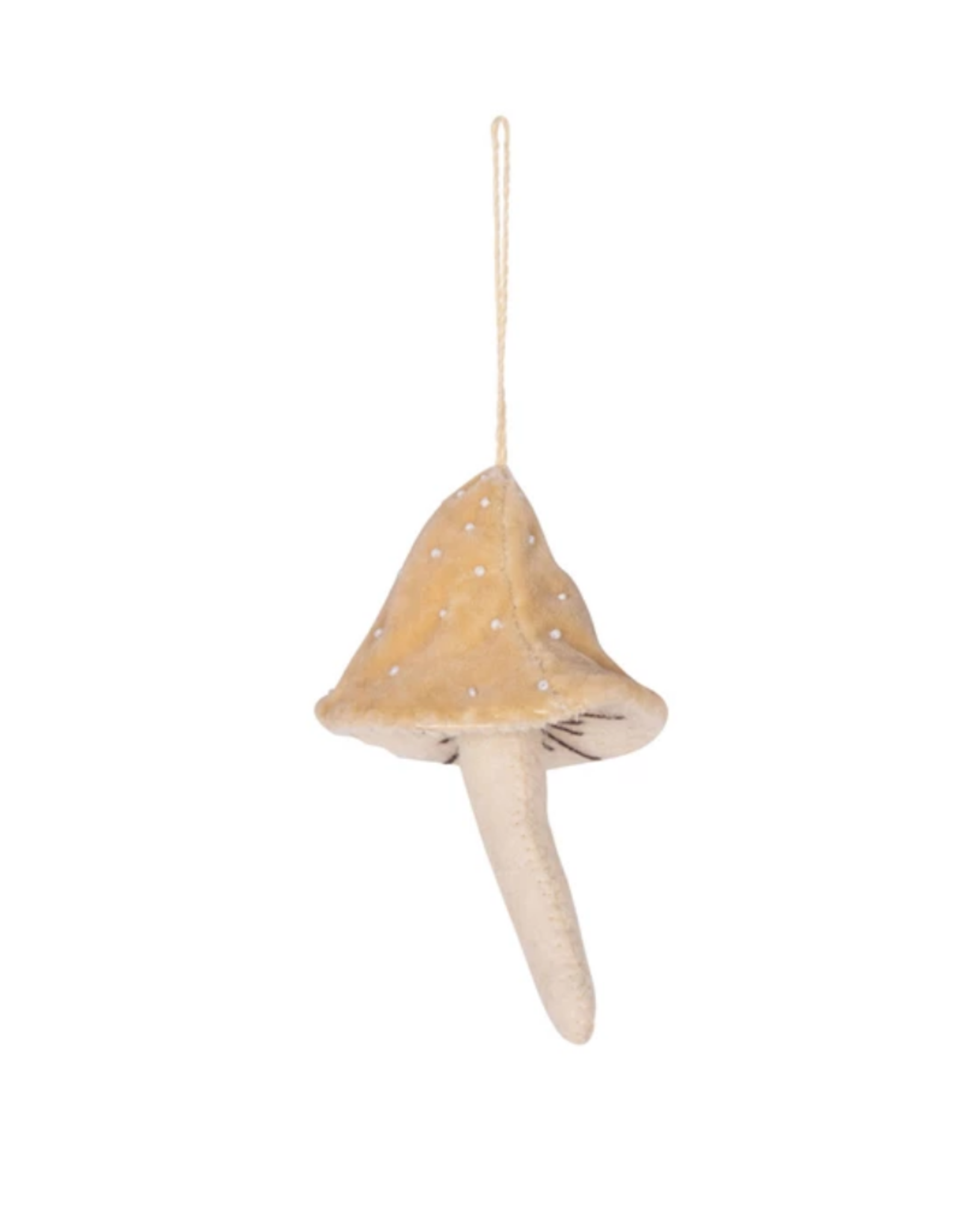 ORNAMENT-FELT-MUSHROOM BEADED