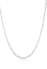 NECKLACE-CRUCIBLE FIGARO CHAIN, SILVER