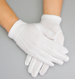 GLOVES-CLASSIC WRIST LENGTH WHITE W/CREASES