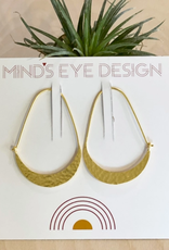 Faire/Minds Eye Design EARINGS-CRESCENT HOOP GOLD
