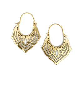 Faire/Anju Jewelry EARRINGS-TANVI GOLD OPENWORK PETAL