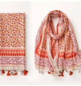 Faire/Beauty & Comfort SCARF-TRIBAL PRINT PINKS/CORAL
