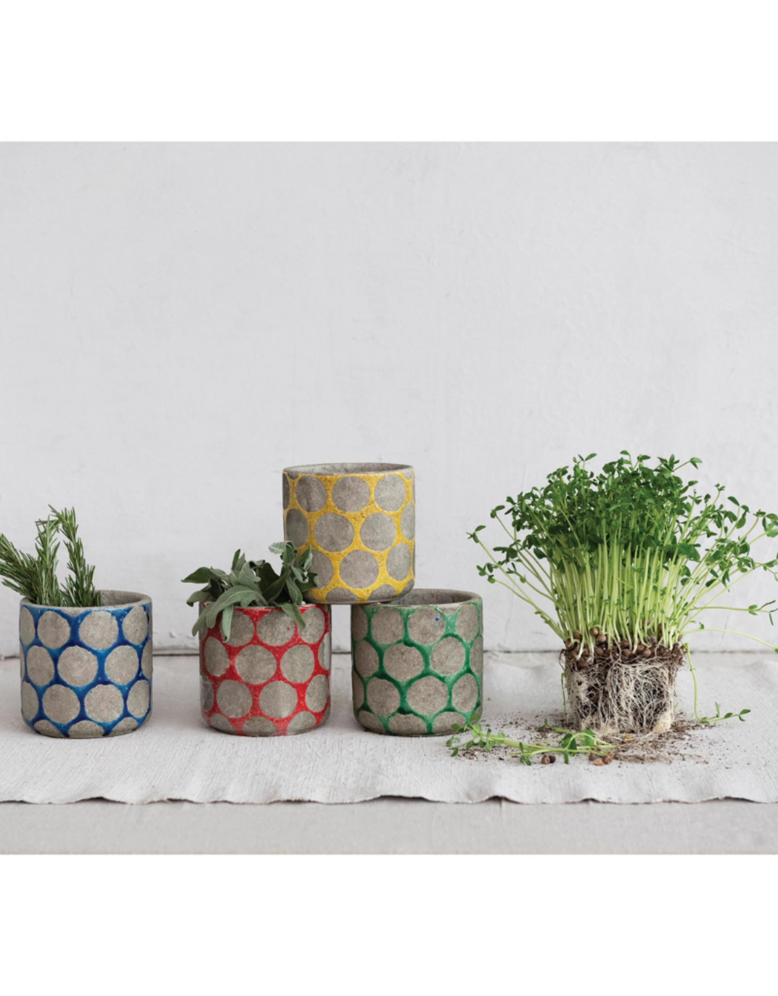 PLANTER-DOTS, 4 3/4 "HOLDS 3" POT