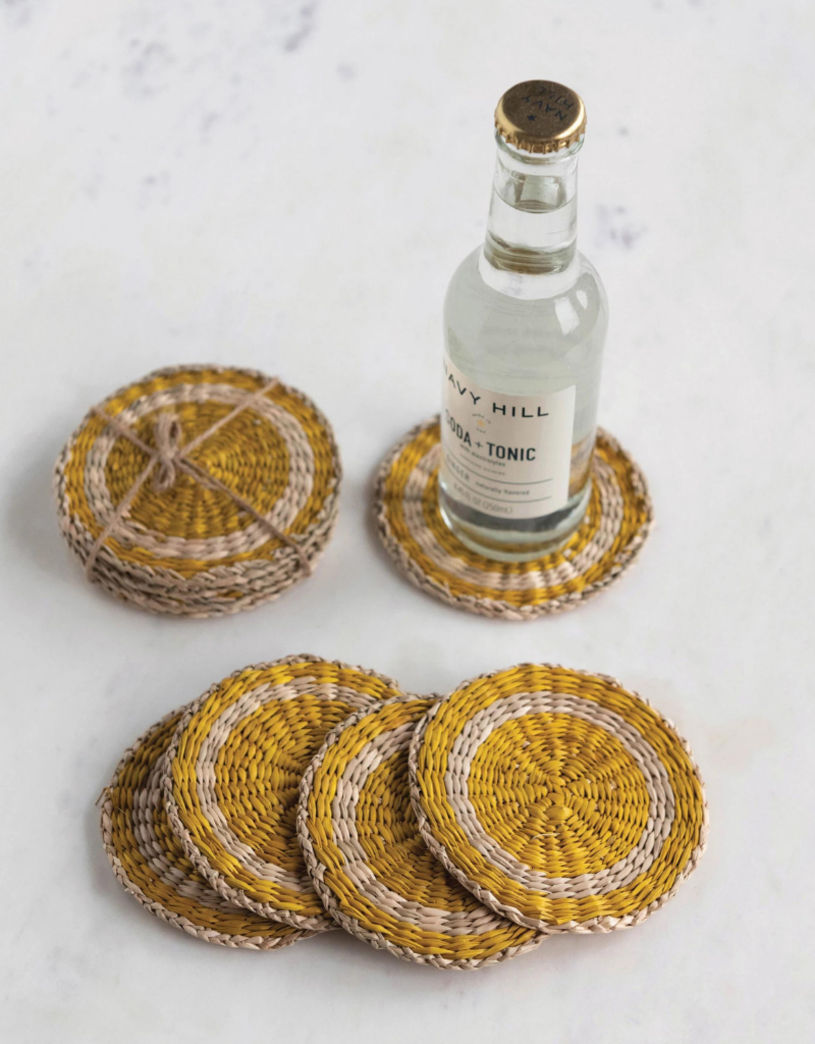 COASTER-SEAGRASS-LEMONS SET OF 4